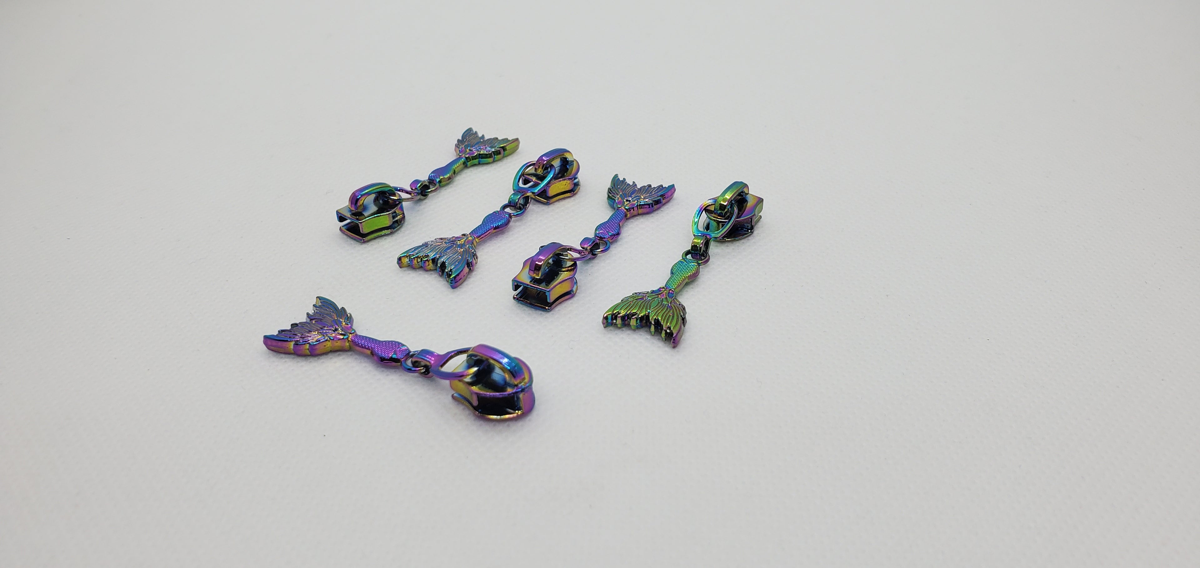 Mermaid tale Rainbow #5 Zipper Pull 2Pk