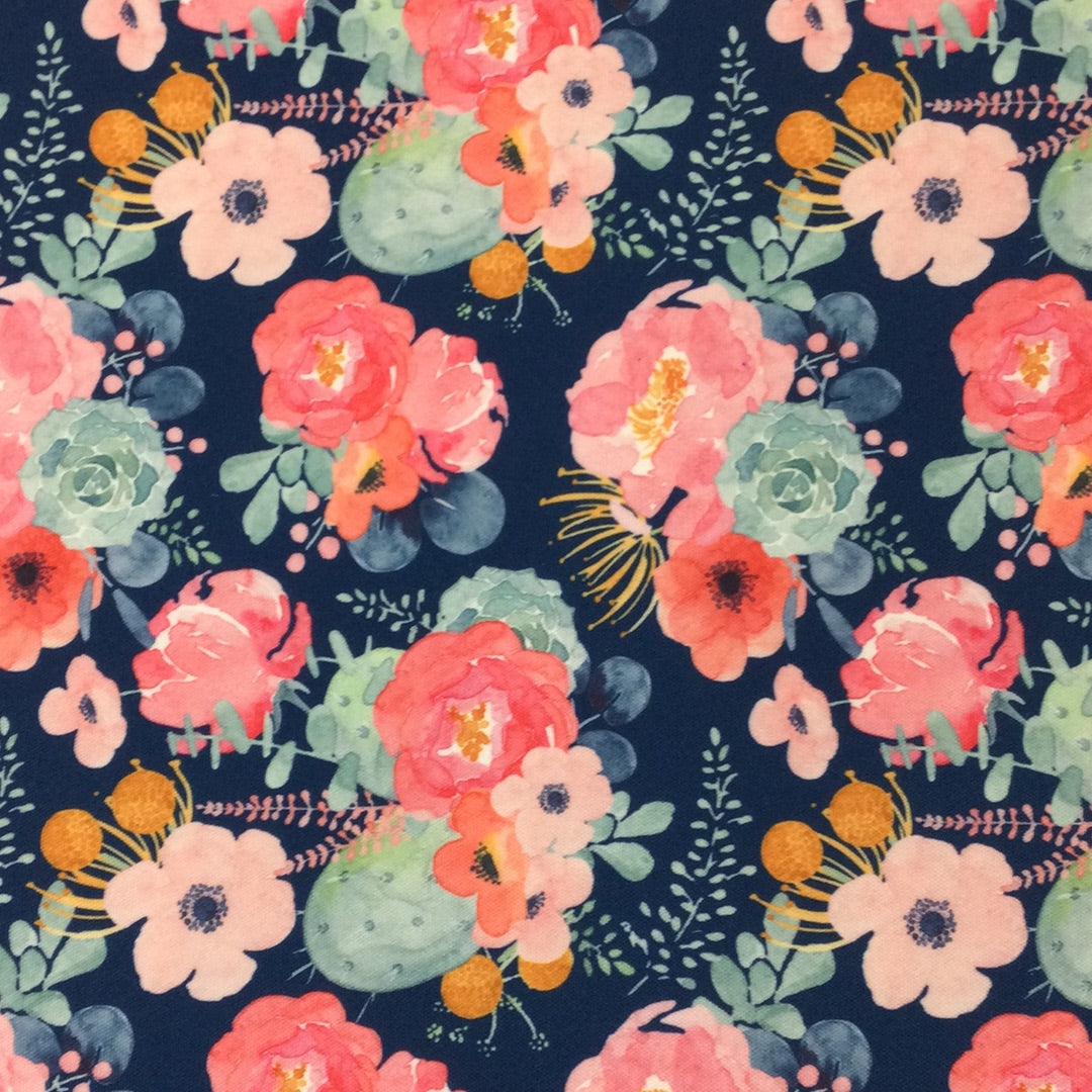 Navy Succulent Garden WPC & Vinyl