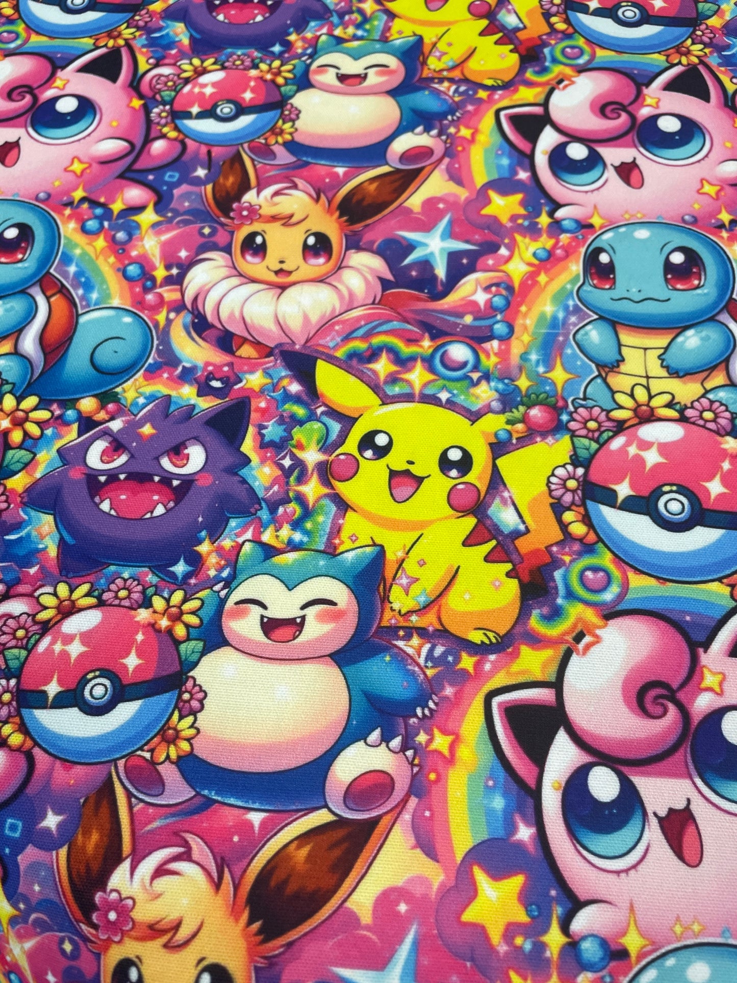 Rainbow Blast Pokémon Fabric