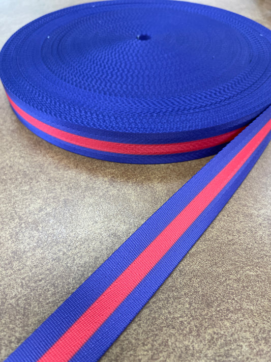 Purple Webbing with pink stripe 1”