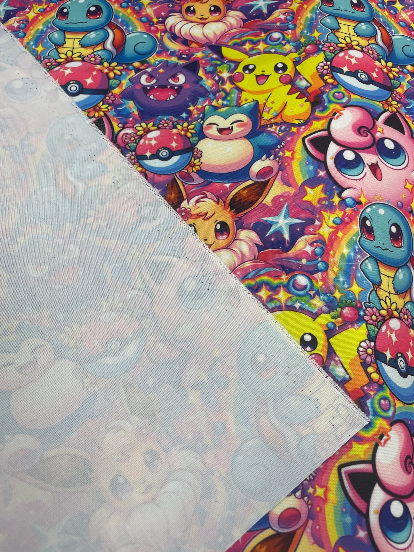 Rainbow Blast Pokémon Fabric