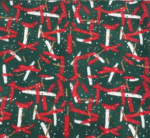 Christmas Confetti Printed Canvas Fabric