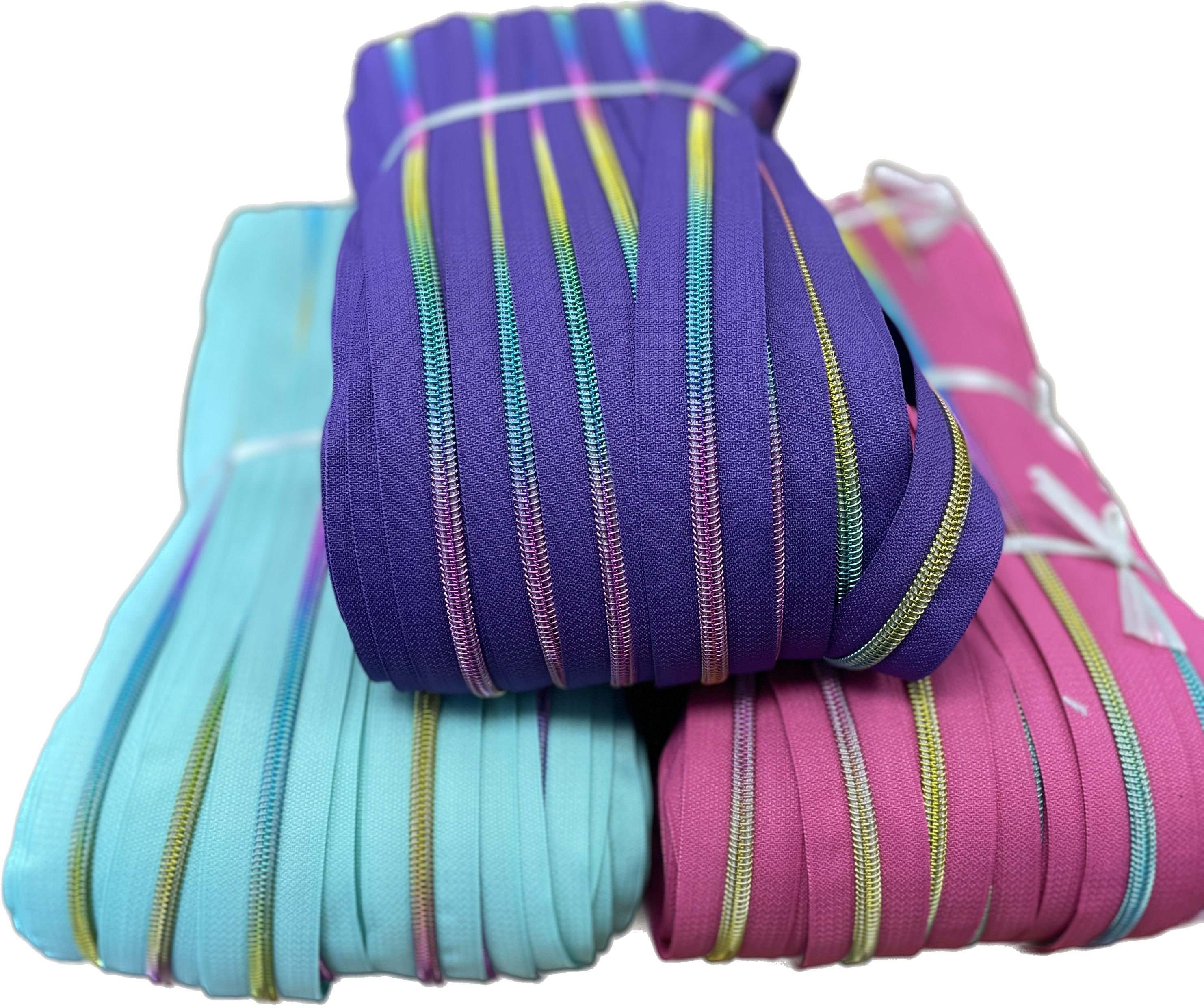 RAINBOW #5 ZIPPER TAPE BY THE YARD | 3 Colors