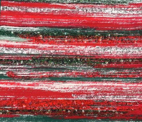 Holiday Cheer Streaked Printed Canvas Fabric