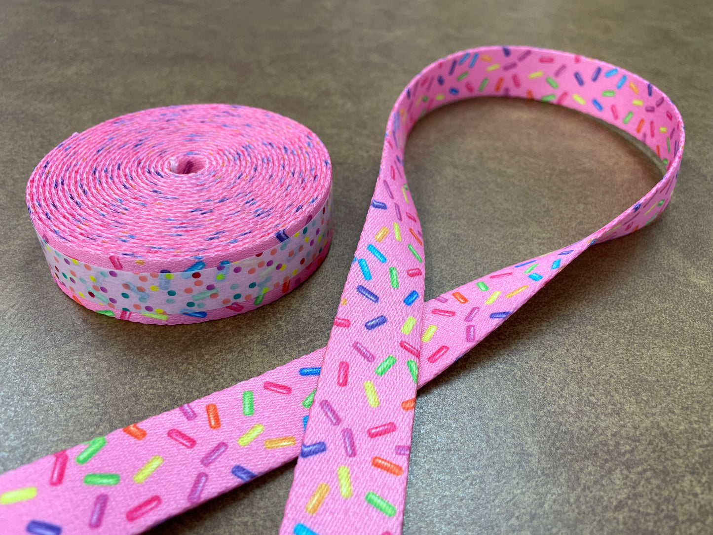 1" Pink Sprinkles Webbing