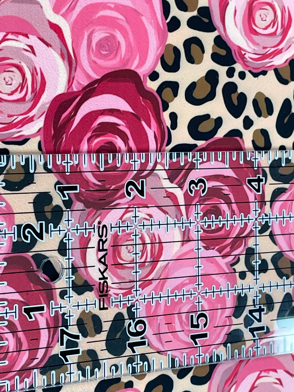 Leopard Roses Lux Poly 18"x54"