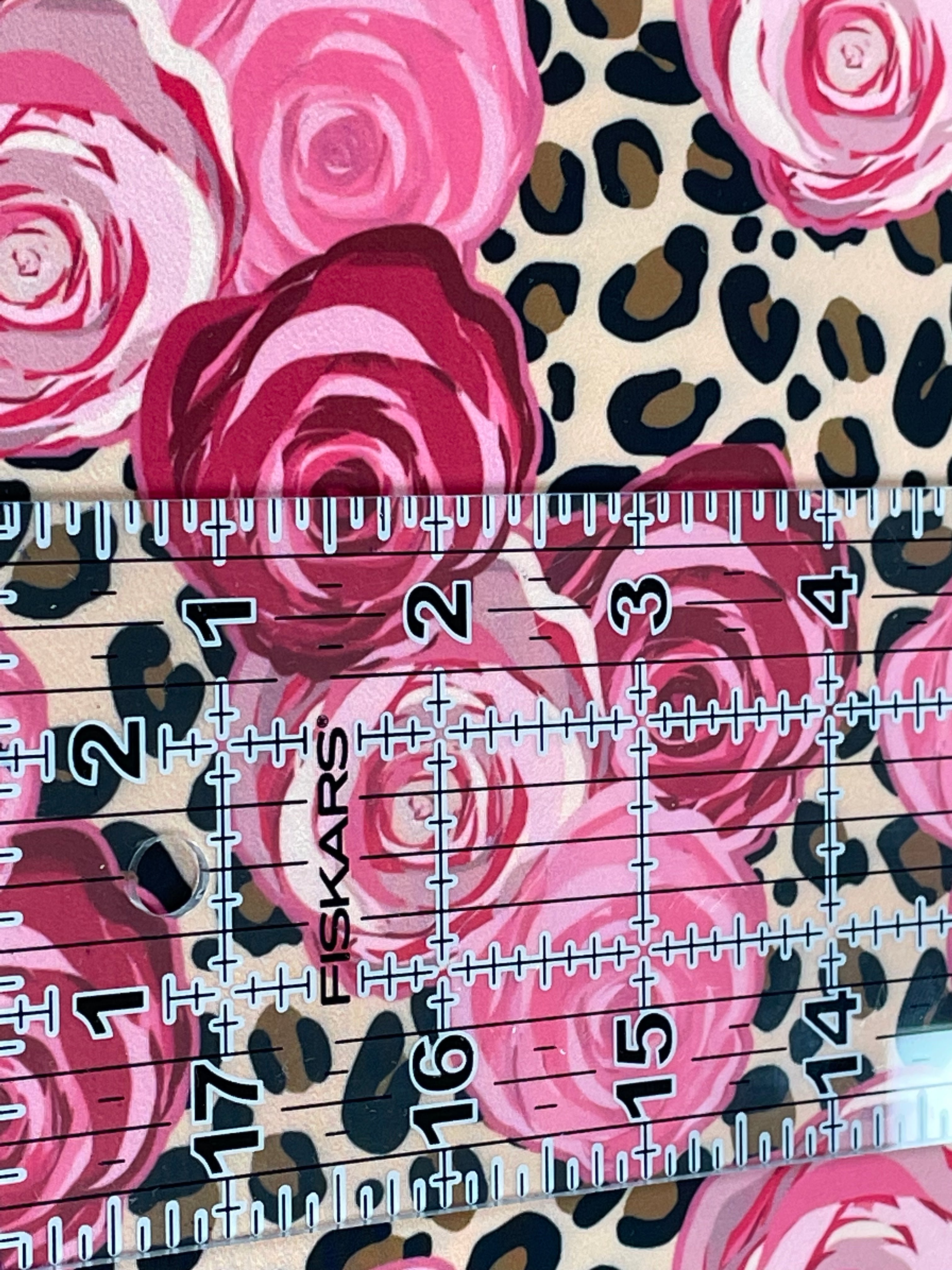 Leopard Roses Lux Poly 18"x54"