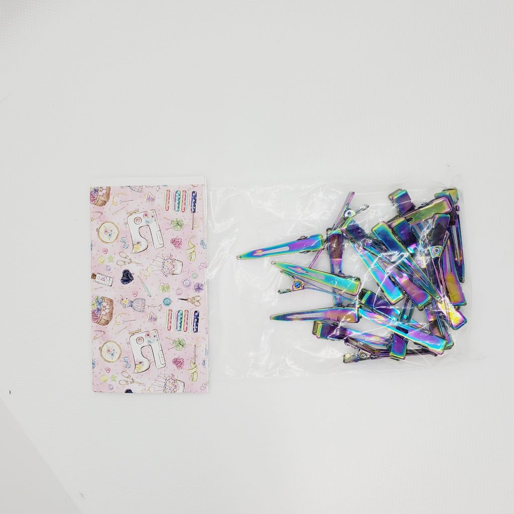Rainbow Metal Hair Clips 20pk