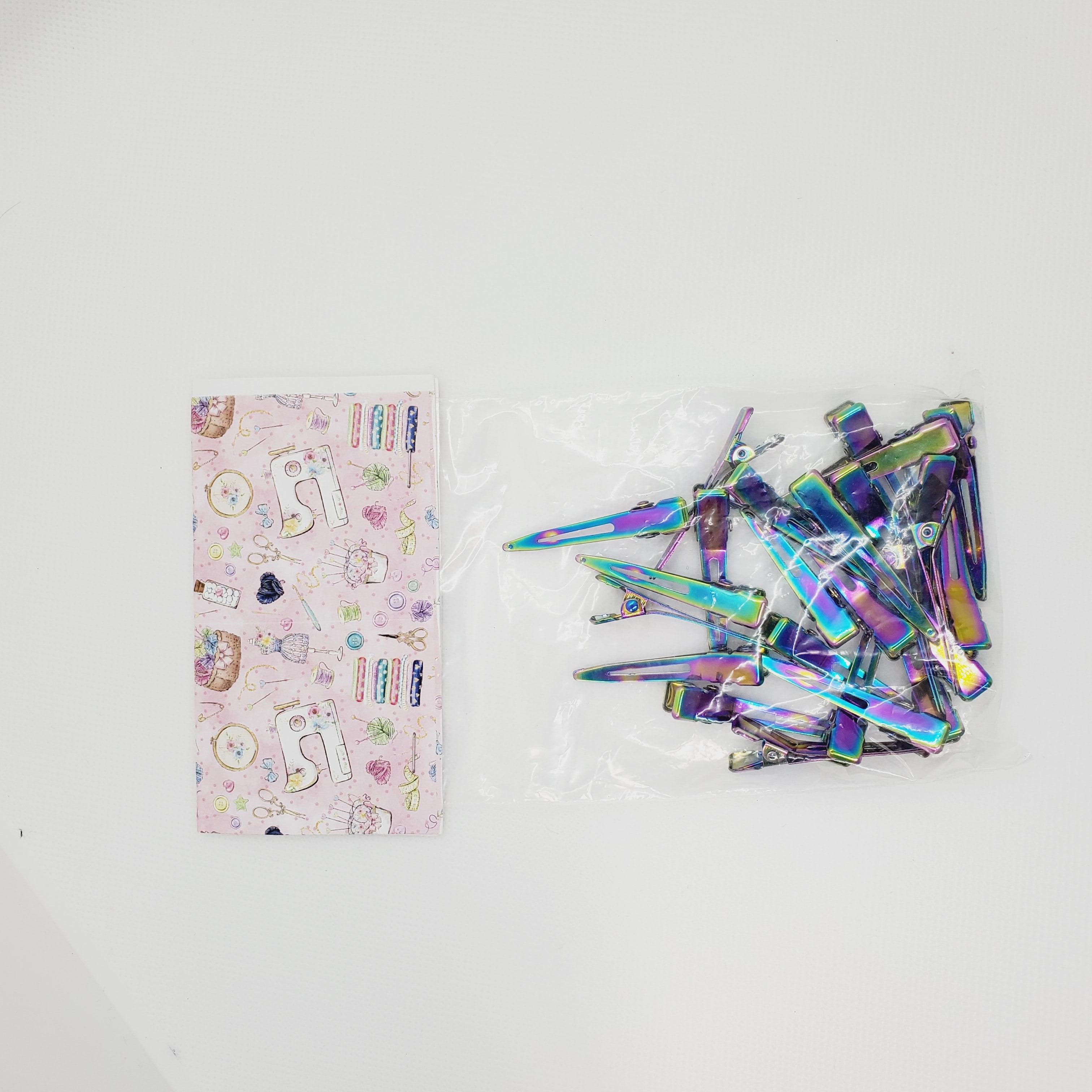 Rainbow Metal Hair Clips 20pk