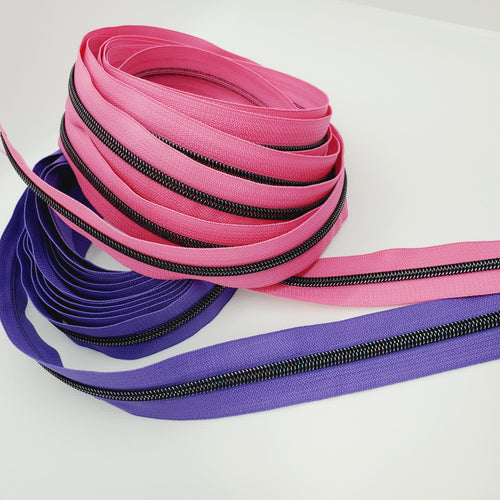 #5 MIDNIGHT RAINBOW ZIPPER TAPE BY THE YARD | 3 Colors