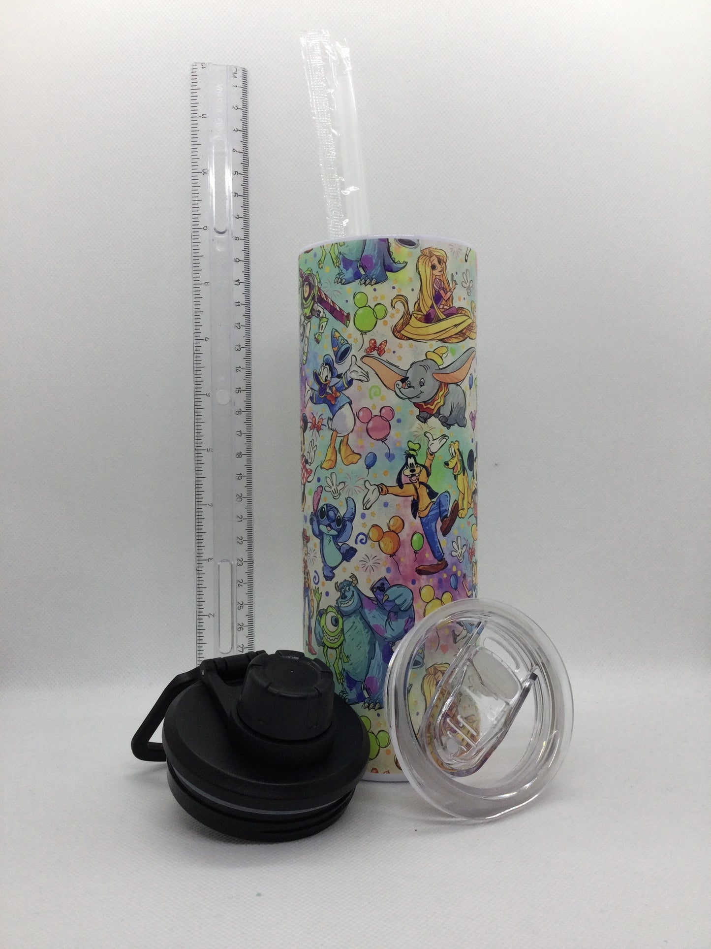 Character Insulated Tumblers with Interchangeable Lids with Straw