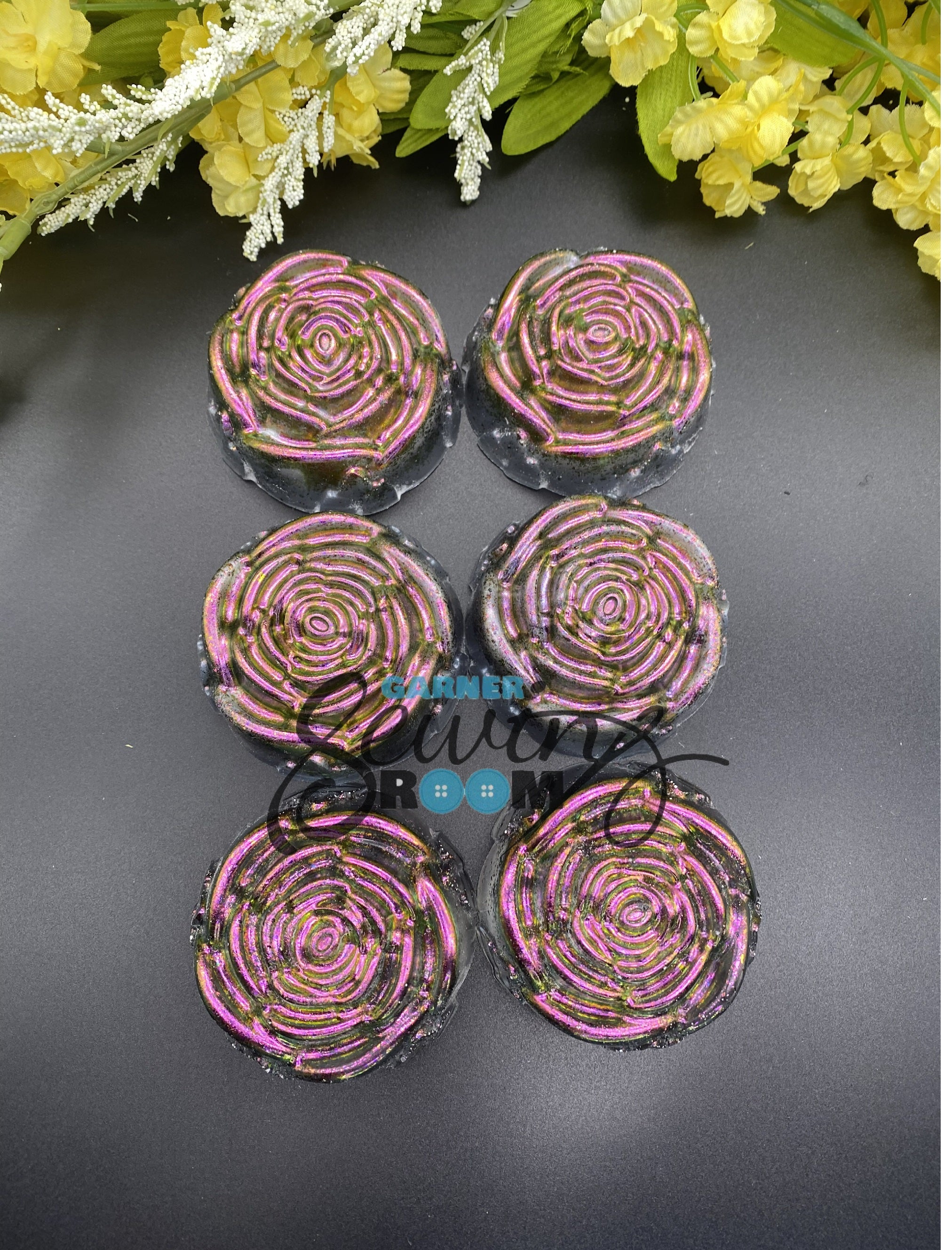 Glitter Rose Pattern Weights