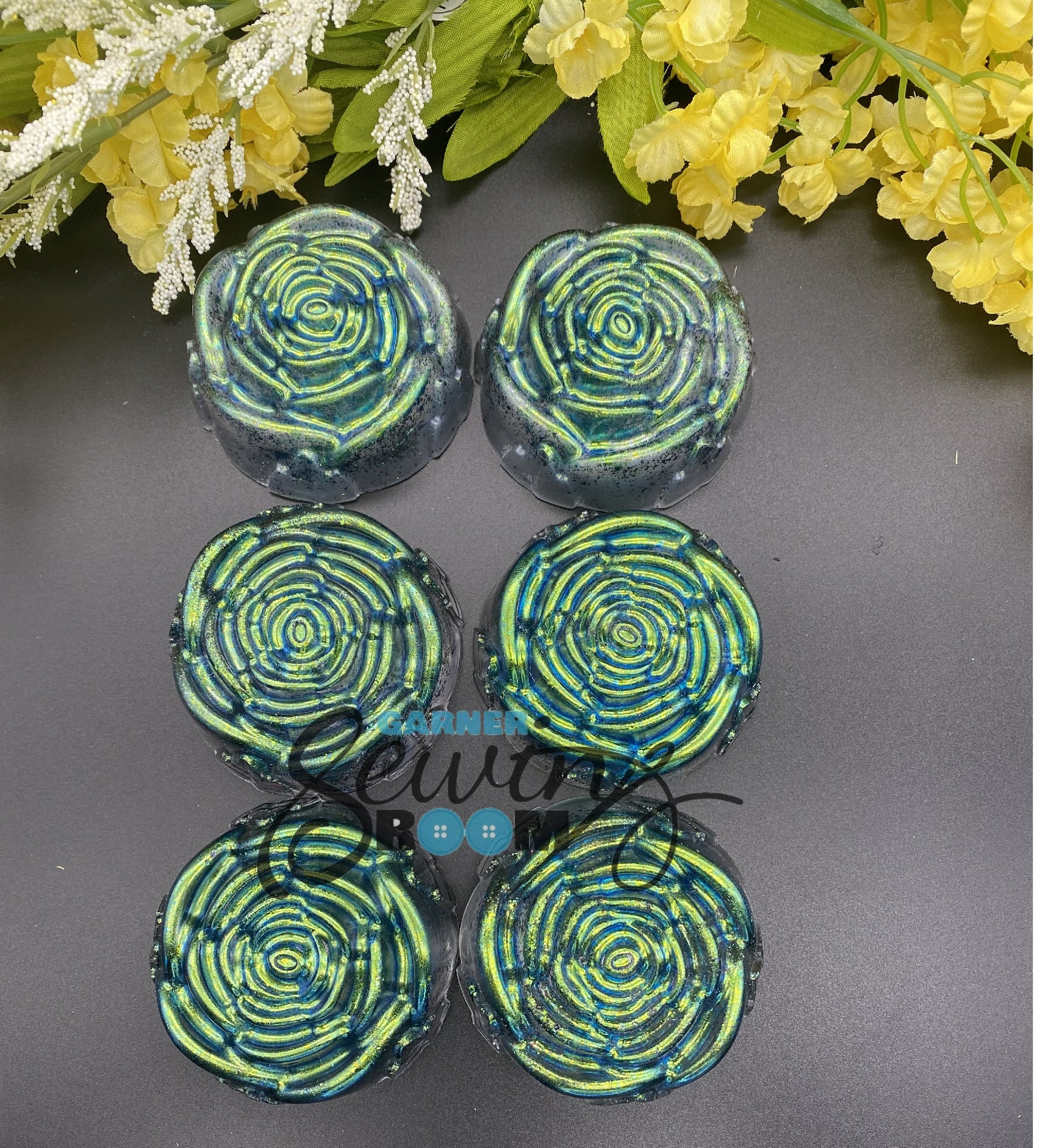 Glitter Rose Pattern Weights