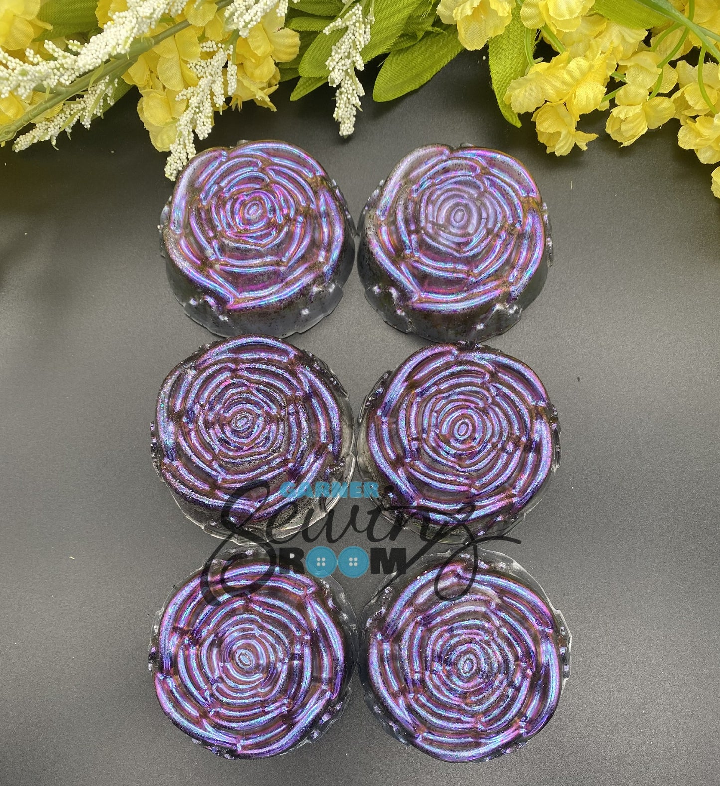 Glitter Rose Pattern Weights