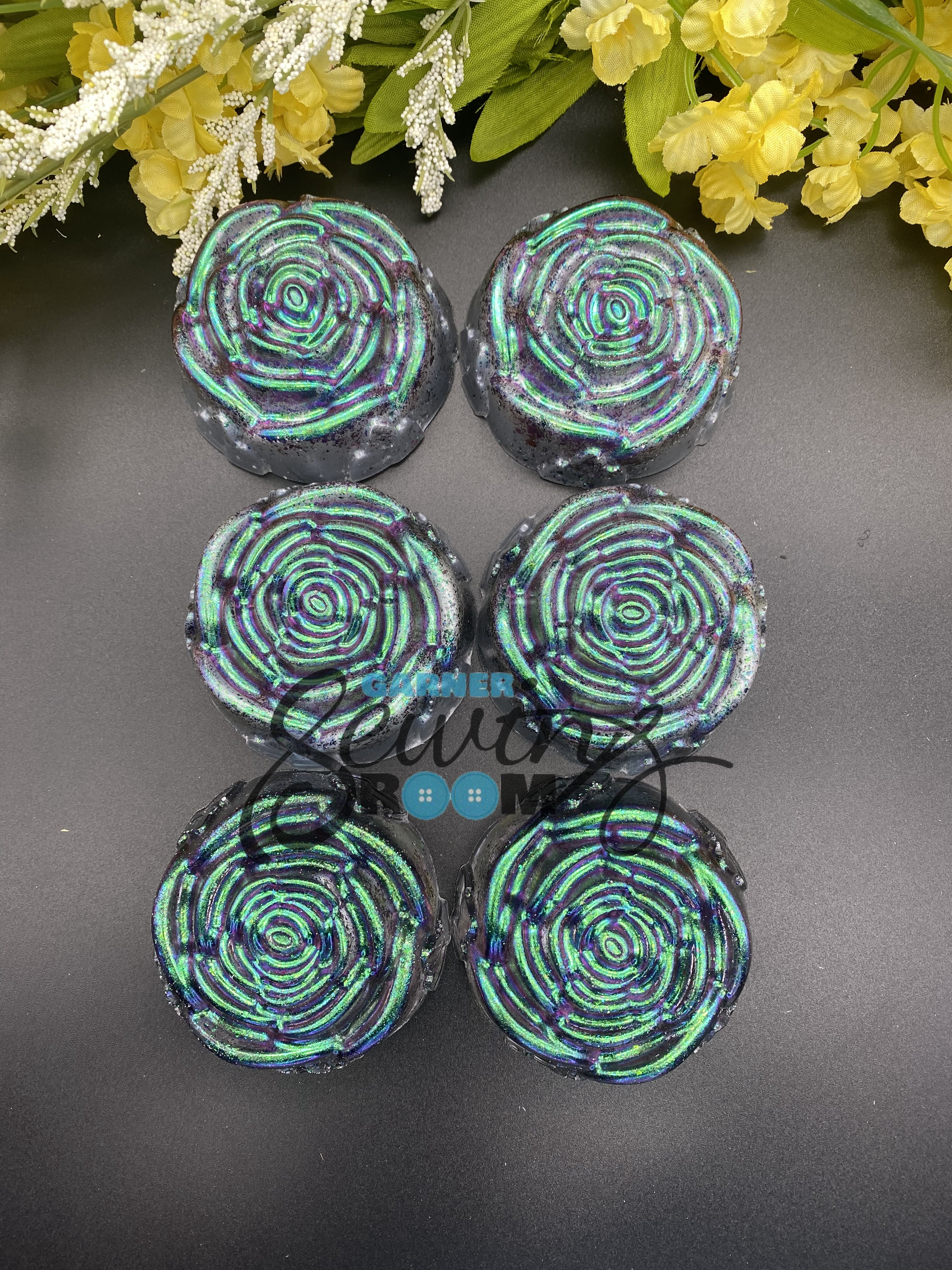 Glitter Rose Pattern Weights