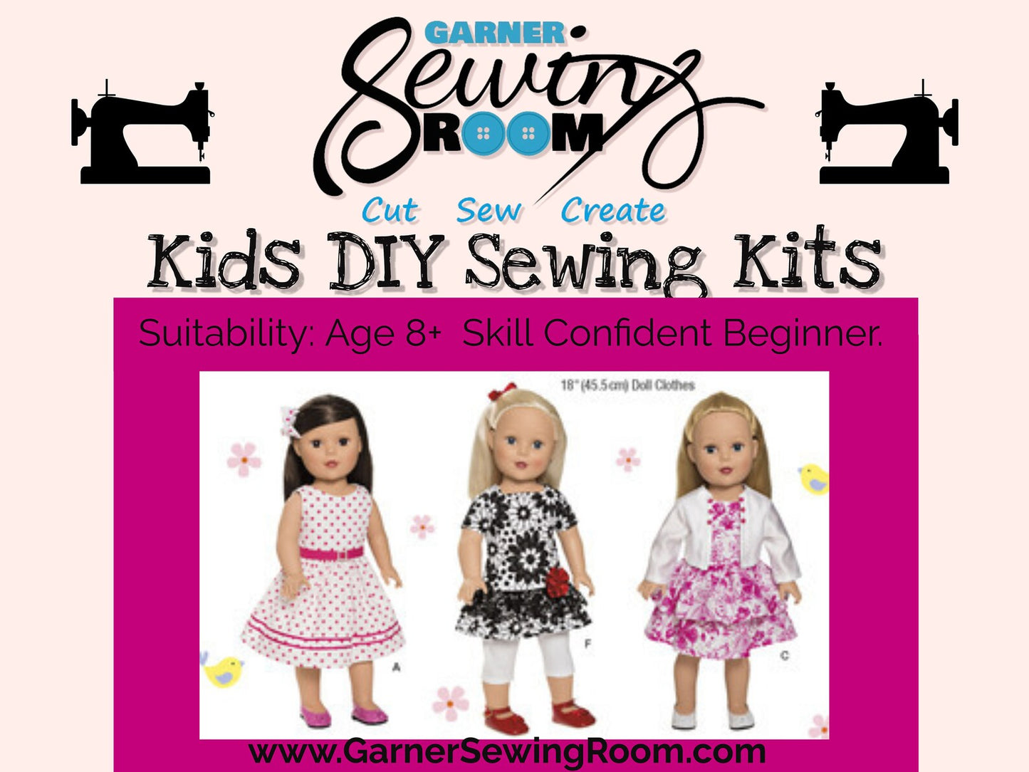 Kids DIY 18" Doll Clothes & Mini Quilt Sewing Kit