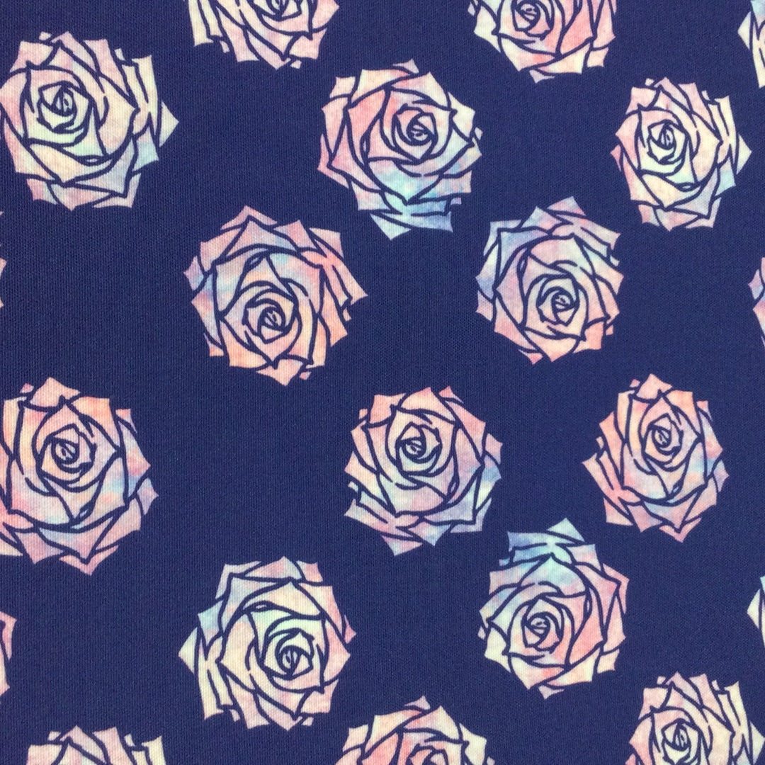 Watercolor Roses Printed Fabric